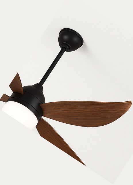 LuxSun AeroBreeze 5-Blade Walnut Ceiling Fan with LED Light