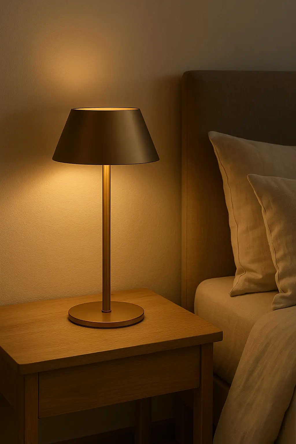 Minimalist Bronze Table Lamp – Sleek Modern Desk Light for Contemporary Interiors