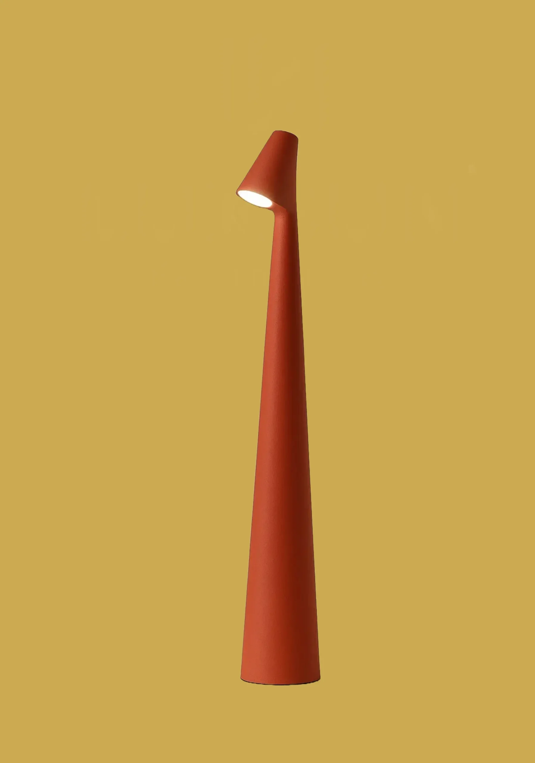 Sleek Red Minimalist LED Table Lamp – 35cm Modern Accent Light for Study & Décor